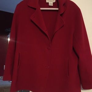 Jones New York red flannel coat